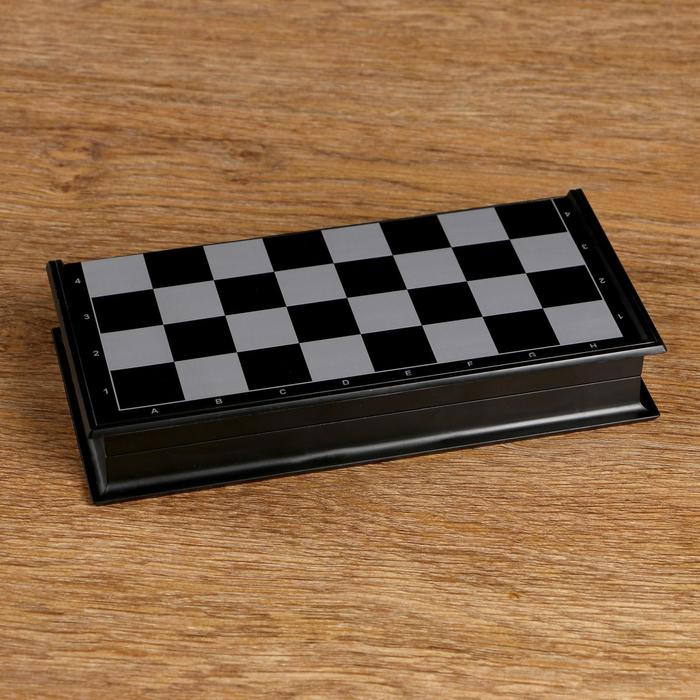 Настольная игра 3 в 1 "Классика": шахматы, шашки, нарды, магнитная доска, 20 х 20 см - фото 1887630986