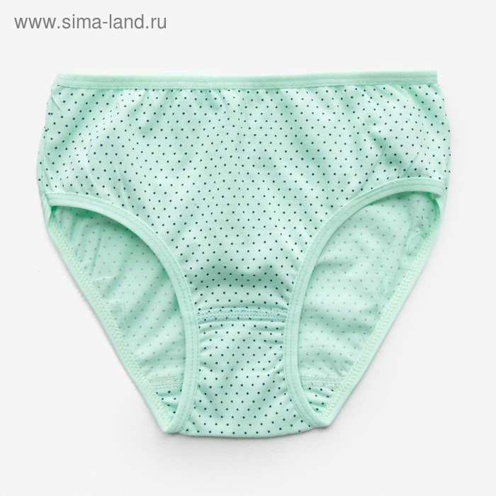 Трусы для девочки, цвет мята/горох, размер 26 - Фото 1