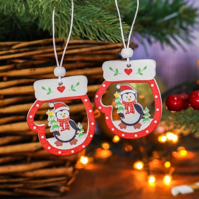 Елочные игрушки «Варежки», 2 шт.