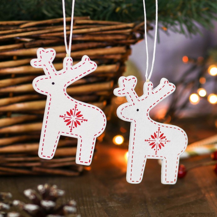 Набор подвесок «Олени», 2 шт. - Фото 1