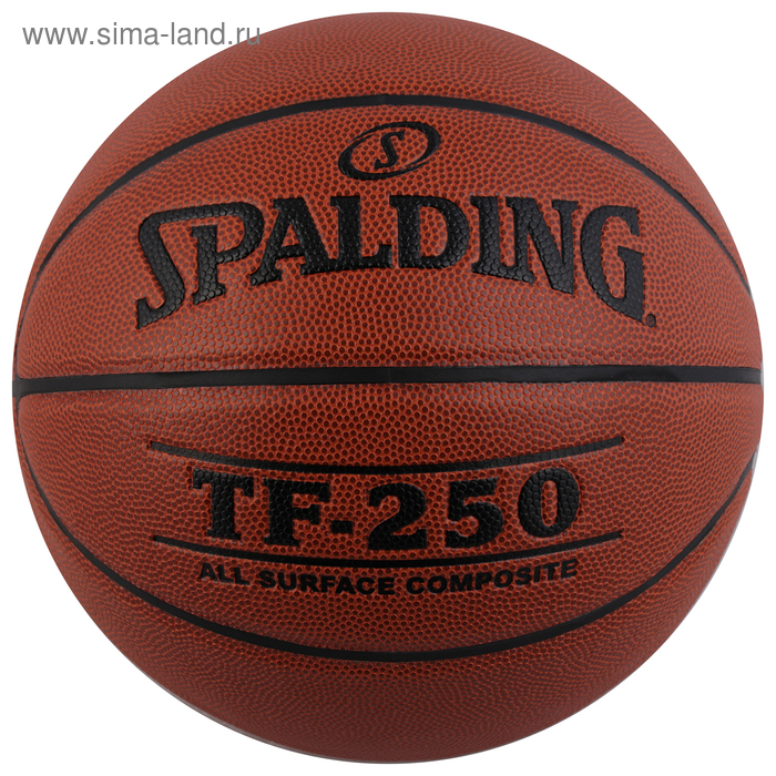 Мяч баскетбольный SPALDING TF-250 All Surface, размер 5, 8 панелей, PU, 74-537z, клееный - Фото 1