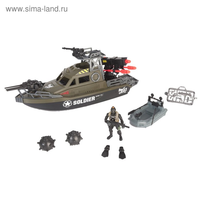 Игровой набор «Ракетный катер», с лодкой и фигуркой - Фото 1