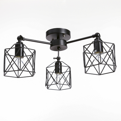 Люстра "Сеть" 3х40Вт Е27 черный 64х64х34 см