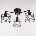 Люстра "Сеть" 3х40Вт Е27 черный 64х64х34 см - Фото 2