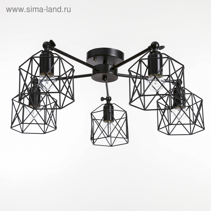 Люстра «Сеть» 5×40 Вт Е27 черный 70×70×34 см BayerLux - Фото 1