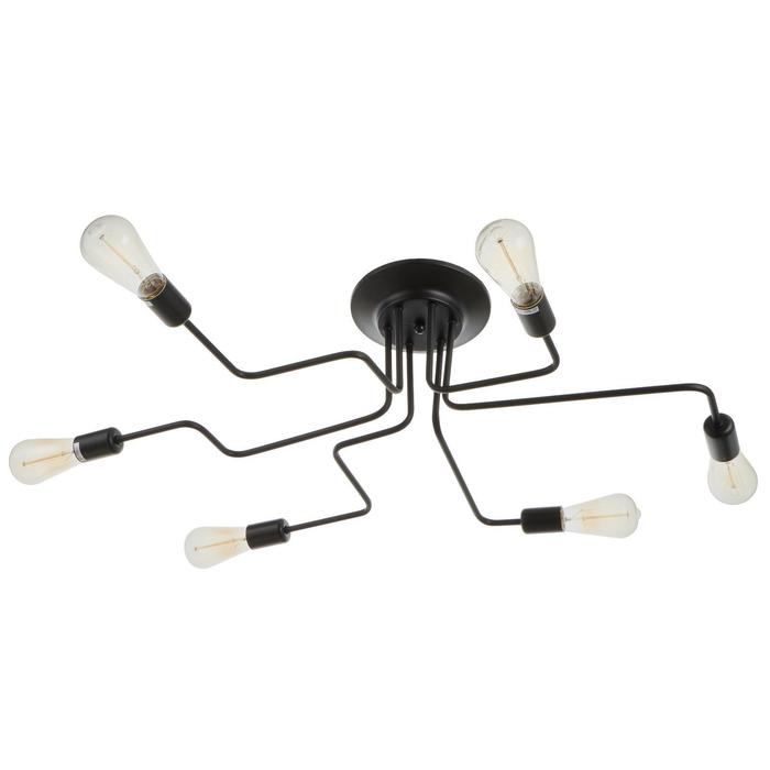 Люстра «Линии» 6×40 Вт Е27 черный 80×65×18 см BayerLux - Фото 1