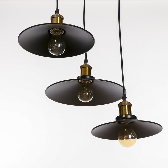 Люстра BayerLux «Квеснел» 3×40 Вт черный Е27 30×30×10 см