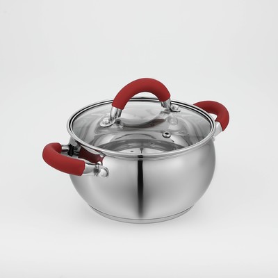 Кастрюля из нержавеющей стали Доляна «Вернер», 1.9 л, d=16 см, с крышкой