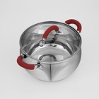 Кастрюля Доляна «Вернер», 3.5 л, d=20 см, с крышкой, капсульное дно, нержавеющая сталь, индукция - Фото 3