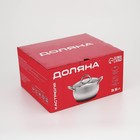 Кастрюля Доляна «Вернер», 3.5 л, d=20 см, с крышкой, капсульное дно, нержавеющая сталь, индукция - Фото 8