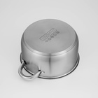 Кастрюля Доляна «Сильве», 4.2 л, d=22 см, с крышкой, капсульное дно, индукция, нержавеющая сталь - Фото 3