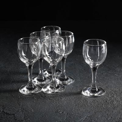 Набор стеклянных бокалов для ликёра Bistro, 60 мл, 6 шт