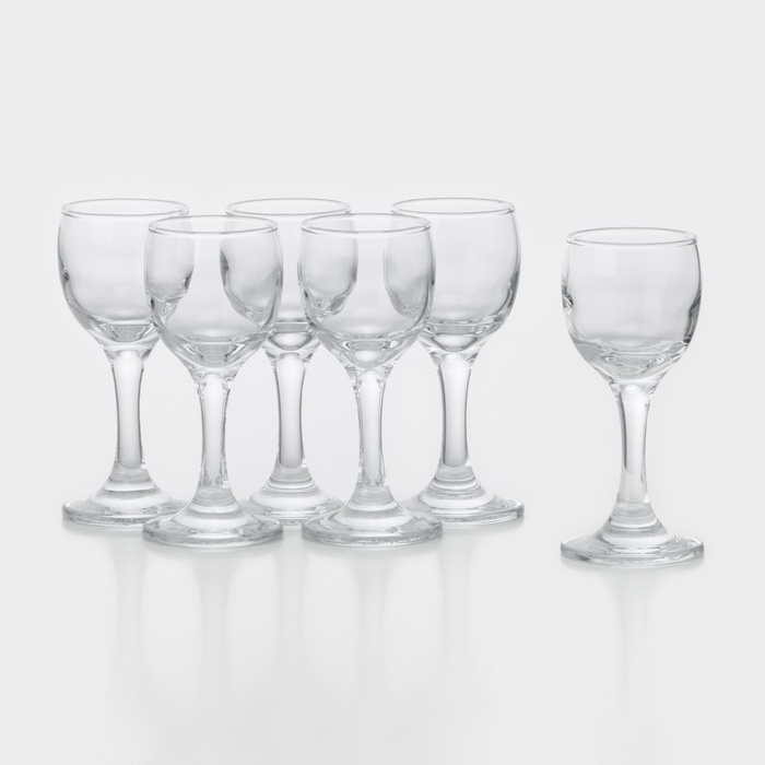 Набор стеклянных бокалов для ликёра Bistro, 60 мл, 6 шт - Фото 1