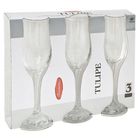 Набор стеклянных бокалов для шампанского Tulipe, 200 мл, 3 шт - Фото 4