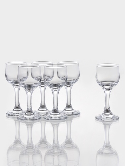 Набор рюмок для ликёра Paşabahçe Tulipe, 55 мл, 6 шт., стекло, прозрачный