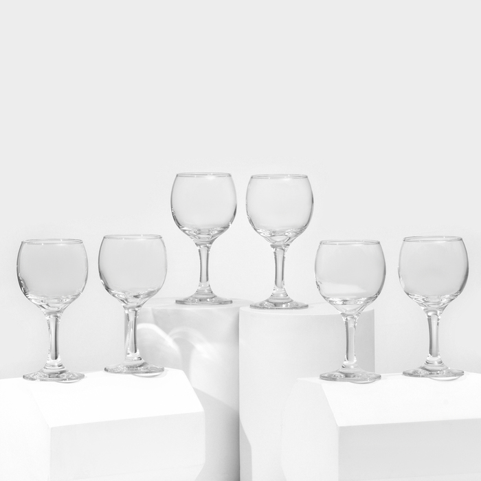Набор стеклянных бокалов для красного вина Bistro, 225 мл, 6 шт - Фото 1