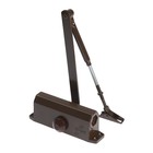 Доводчик дверной ТУНДРА d=60BR, до 60 кг, коричневый - Фото 2