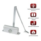 Доводчик дверной ТУНДРА d=80SL, от 45-70 кг, цвет серебро - Фото 1