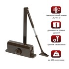 Доводчик дверной ТУНДРА d=100BR TD, до 100 кг, коричневый - Фото 1