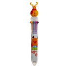 Ручка шариковая, автоматическая "Новый год.Олень", 10-ти цветная - фото 321431339