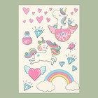 Наклейки‒тату Rainbow Unicorns, 14 × 21 см - Фото 6