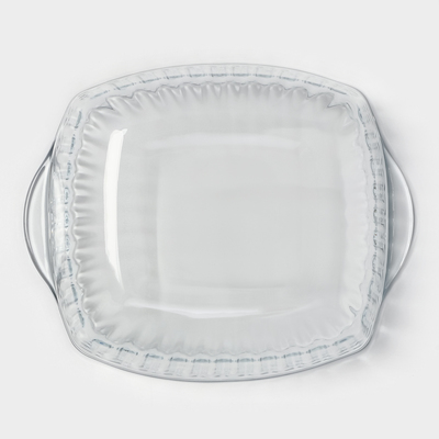 Кастрюля Paşabahçe Borcam, 2 л, 23.2×23.2 см, с крышкой, рифлёная, жаропрочное стекло, прозрачная
