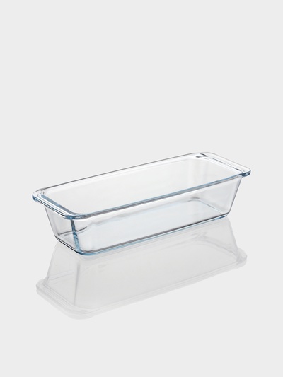 Форма для запекания Paşabahçe Borcam, 1.5 л, прямоугольная, жаропрочное стекло, прозрачная