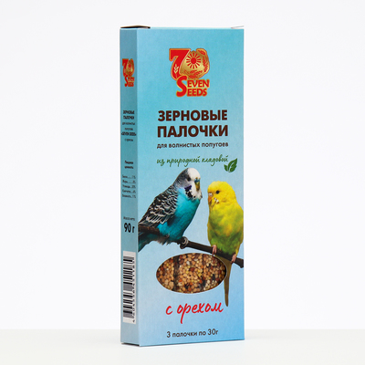 Палочки Seven Seeds для попугаев, орехи, 3 шт, 90 г