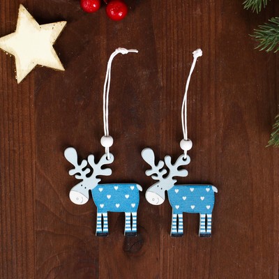 Елочные игрушки «Олени», 2 шт.