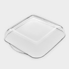 Форма для запекания Paşabahçe Borcam, 3 л, 28.2×31.7 см, с красной крышкой, стекло, прозрачная - Фото 6