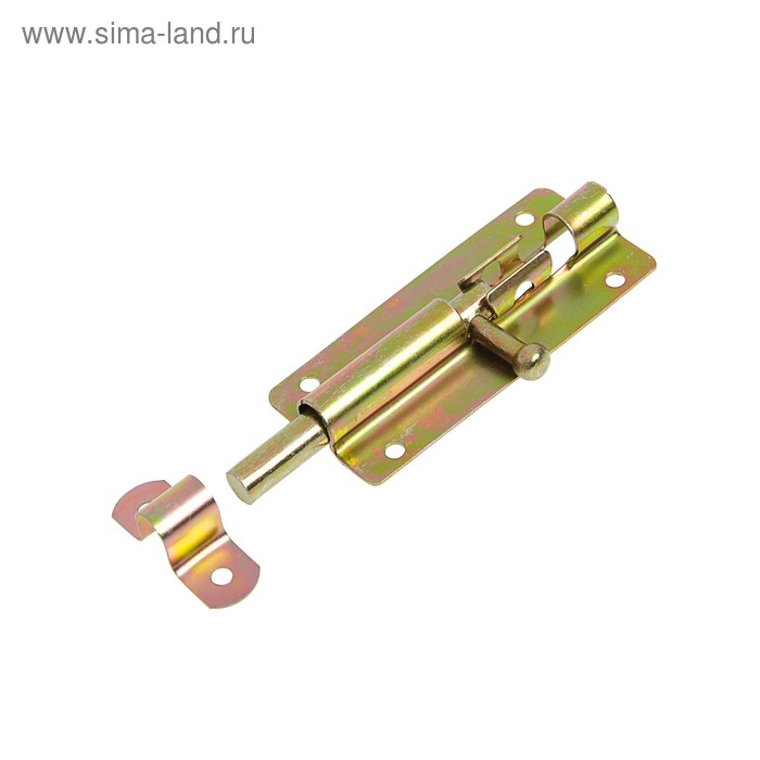 Задвижка дверная ТУНДРА ЗД 005, 100 мм, оцинкованная, 1 шт. - Фото 1