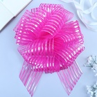 Подарочный бант - шар №10 «Полоски», ярко - розовый, для упаковки подарков - Фото 3