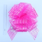 Подарочный бант - шар №10 «Полоски», ярко - розовый, для упаковки подарков - Фото 4