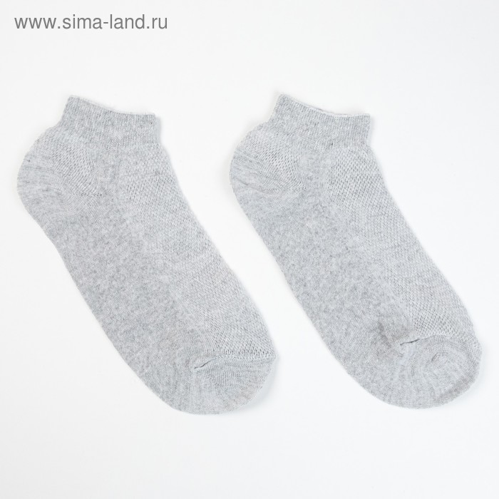 Носки женские, укороченные цвет серый, р-р 23 - Фото 1