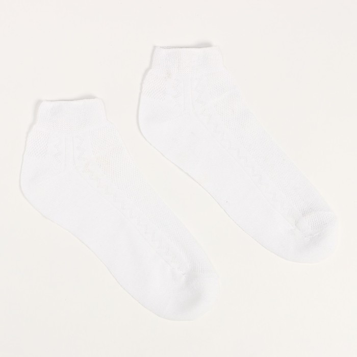 Носки женские, укороченные цвет белый, р-р 23 - Фото 1