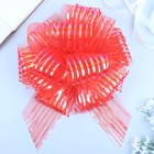 Подарочный бант - шар №10 «Полоски», красный, для упаковки подарков - Фото 2