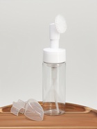 Бутылочка с щёткой для умывания, с дозатором, 150 мл, белая, прозрачная - Фото 2