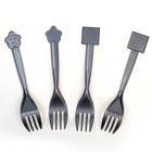 Вилки пластиковые, 10 шт., цвет серебристый - фото 24303377