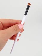 Кисть для макияжа, скошенная, 13.5 (± 1) см, белая - Фото 3