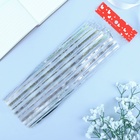 Подарочный бант - шар №10 «Полоски», цвет серебро, для упаковки подарков - Фото 6