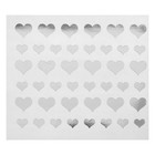 Наклейка на полимерные шары «Сердца", цвет серебро - Фото 1
