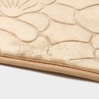 Коврики для ванной и туалета Доляна «Галька, ракушки», 2 шт., 39×40 см, 50×80 см, бежевые - Фото 4