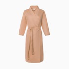 Халат вафельный женский Экономь и Я рукав 3/4, размер 46-48, бежевый, 100% хлопок, 200 г/м² - Фото 5