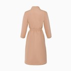 Халат вафельный женский Экономь и Я рукав 3/4, размер 46-48, бежевый, 100% хлопок, 200 г/м² - Фото 9