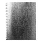 Тетрадь 48 листов в клетку, на гребне METALLIC "Серебро", бумвинил - фото 318197152