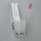 Держатель для зубных щёток, настенный Accoona A11803, 1 стакан, стекло, цвет хром - Фото 2
