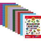 Фоамиран цветной deVENTE, набор А4, 2 мм, 10 листов × 10 цветов, с блёстками - Фото 1