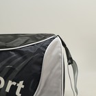 Сумка спортивная, отдел на молнии, длинный ремень, цвет чёрный/синий - Фото 4