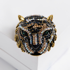 Брошь «Тигр», цветная в чернёном золоте - Фото 1