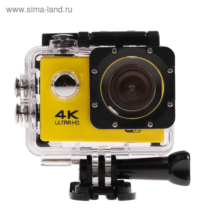 Экшн-камера Luazon RS-04, FHD, Wi-fi, чехол для подводной съемки, 18 предметов, желтая - Фото 1
